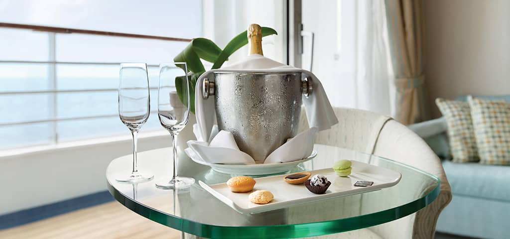 champagne in oceania cruises suites
